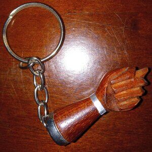 Brazilian Wooden Figa keychain